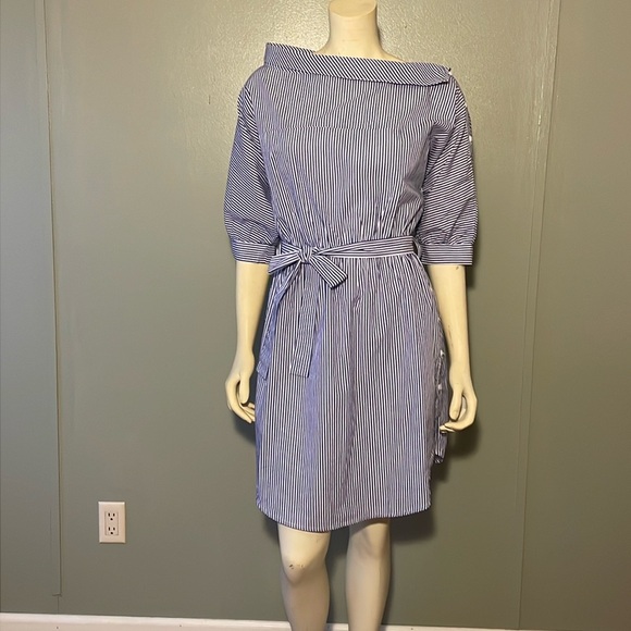 SJ style USA, stripped, Midi dress. Size M - Picture 1 of 10
